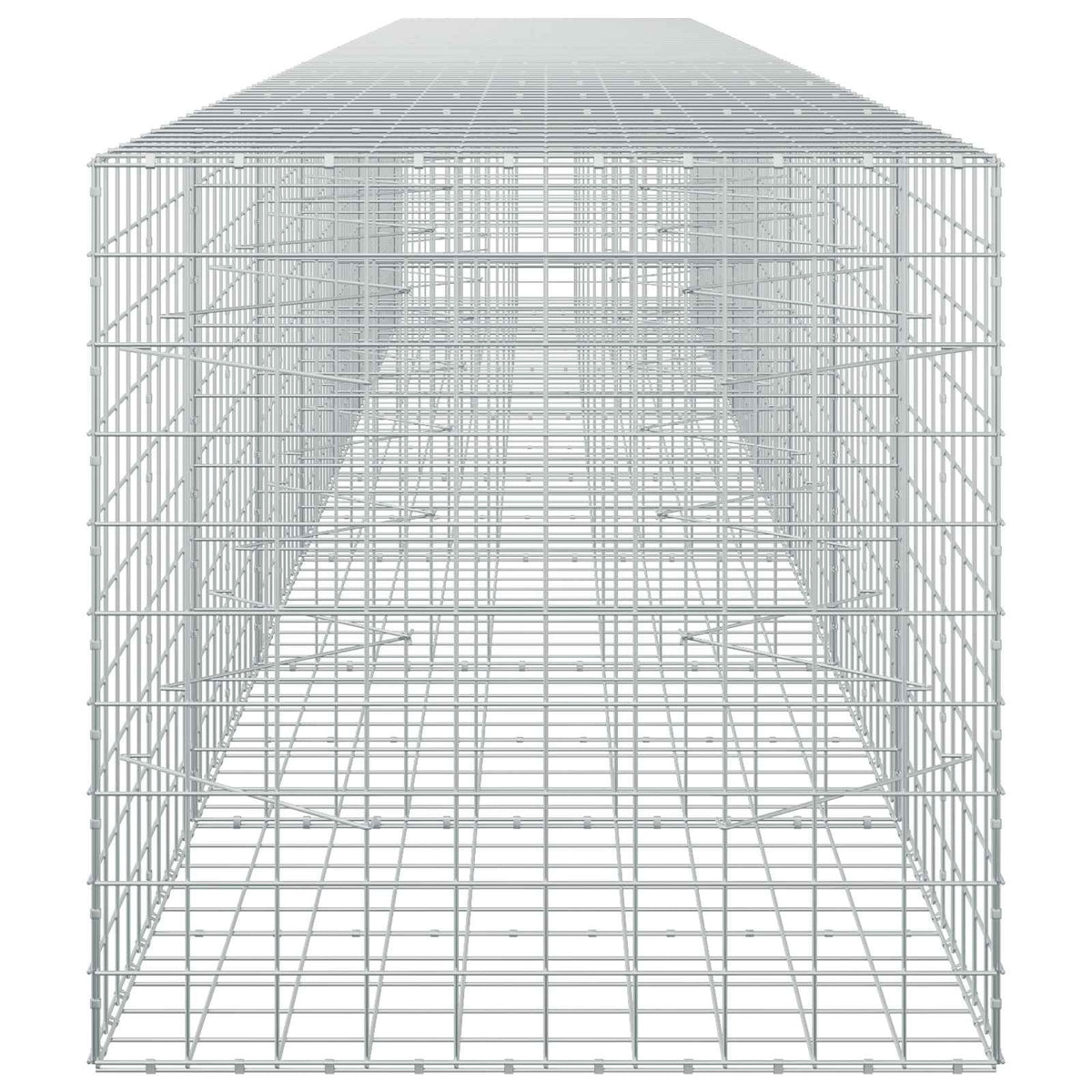 vidaXL Gabion z drutem 5 mm i siatką 10x10 cm 750x100x100 cm