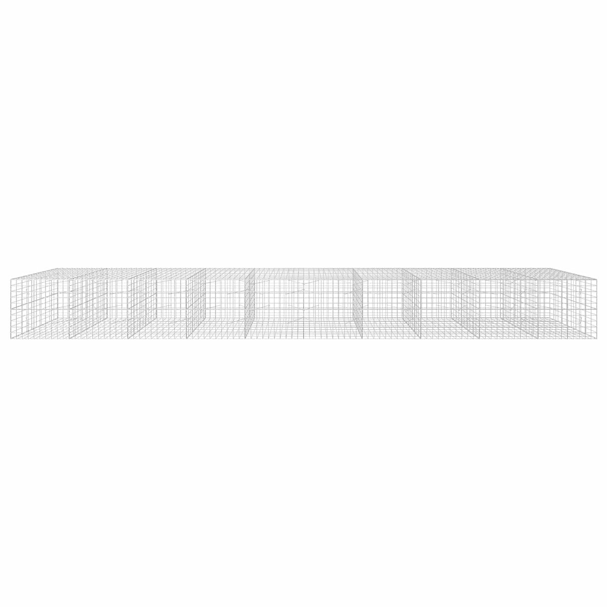 vidaXL Gabion z drutem 5 mm i siatką 10x10 cm 1000x100x100 cm