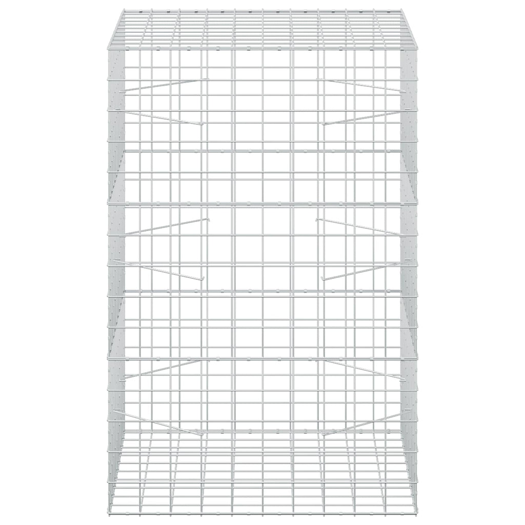 vidaXL Gabion z drutem 5 mm i siatką 10x10 cm 100x100x150 cm