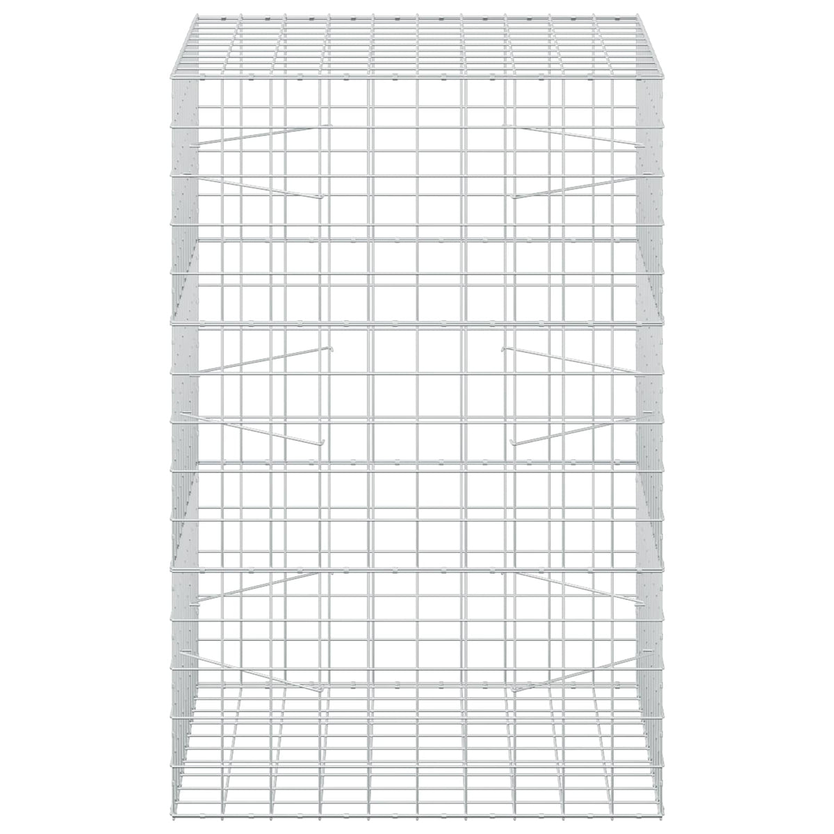 vidaXL Gabion z drutem 5 mm i siatką 10x10 cm 100x100x150 cm