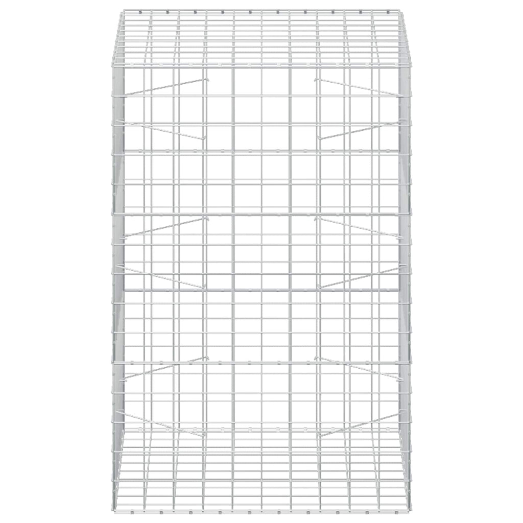 vidaXL Gabion z drutem 5 mm i siatką 10x10 cm 100x100x150 cm