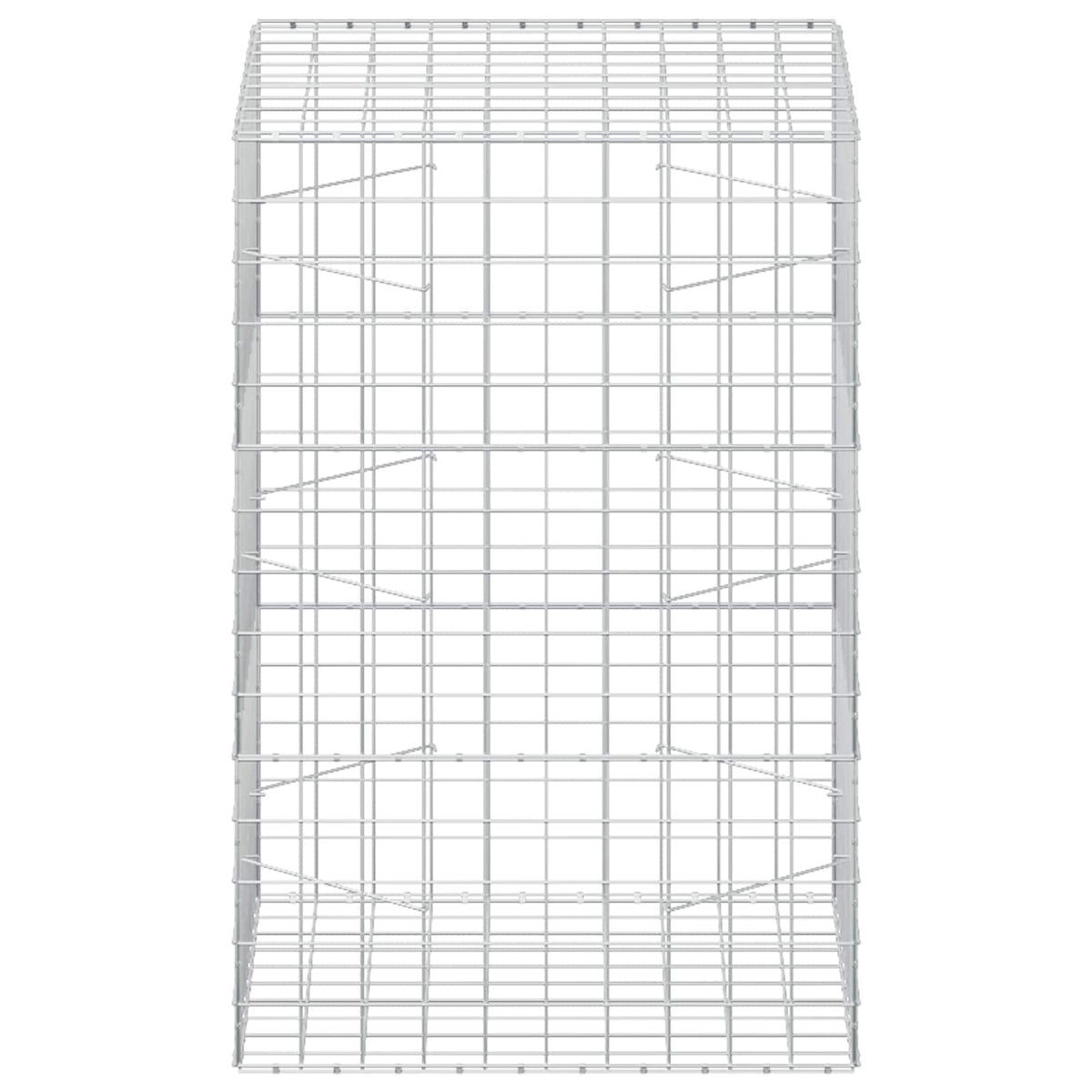 vidaXL Gabion z drutem 5 mm i siatką 10x10 cm 100x100x150 cm