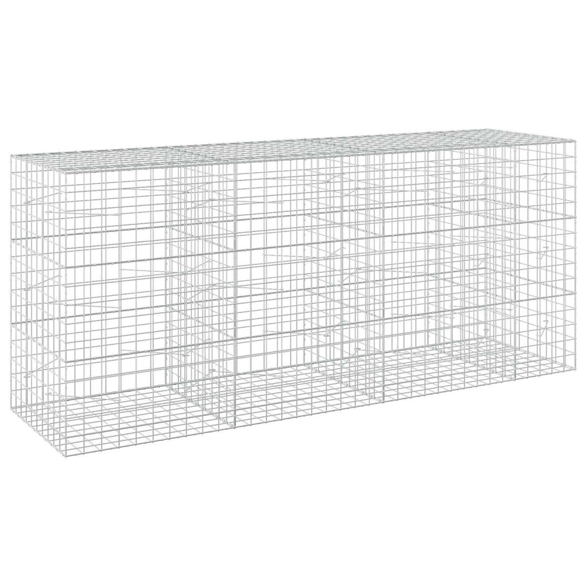 vidaXL Gabion z drutu 5 mm i siatką 10x10 cm 350x100x150 cm