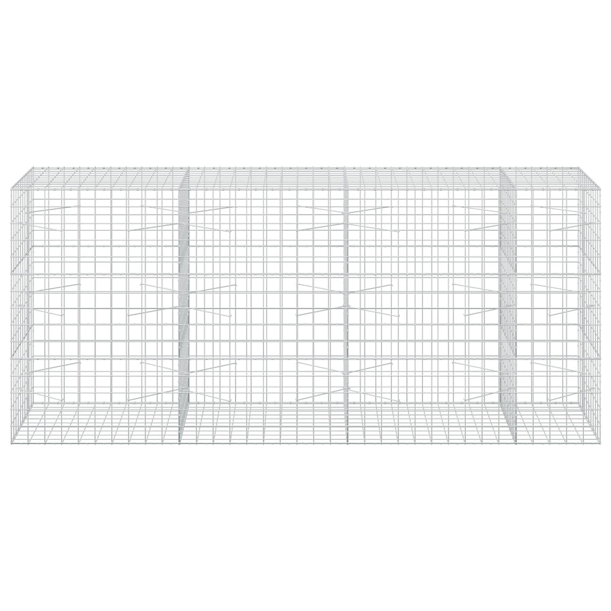 vidaXL Gabion z drutu 5 mm i siatką 10x10 cm 350x100x150 cm