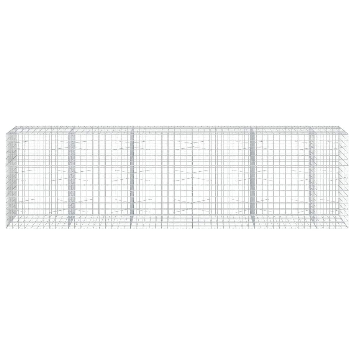 vidaXL Gabion z drutem 5 mm i siatką 10x10 cm 550x100x150 cm