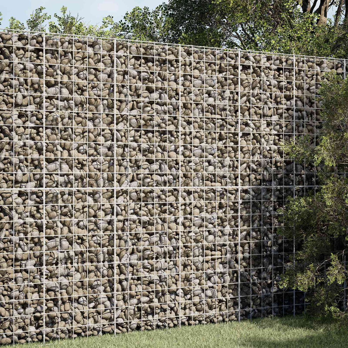 vidaXL Gabion z drutem 5 mm i siatką 10x10 cm 100x100x200 cm