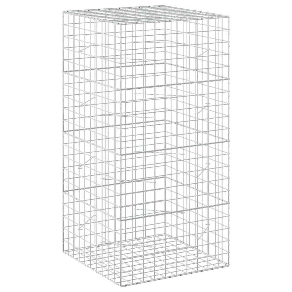 vidaXL Gabion z drutem 5 mm i siatką 10x10 cm 100x100x200 cm