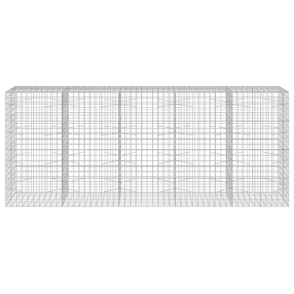 vidaXL Gabion z drutu 5 mm i siatką 10x10 cm 500x100x200 cm