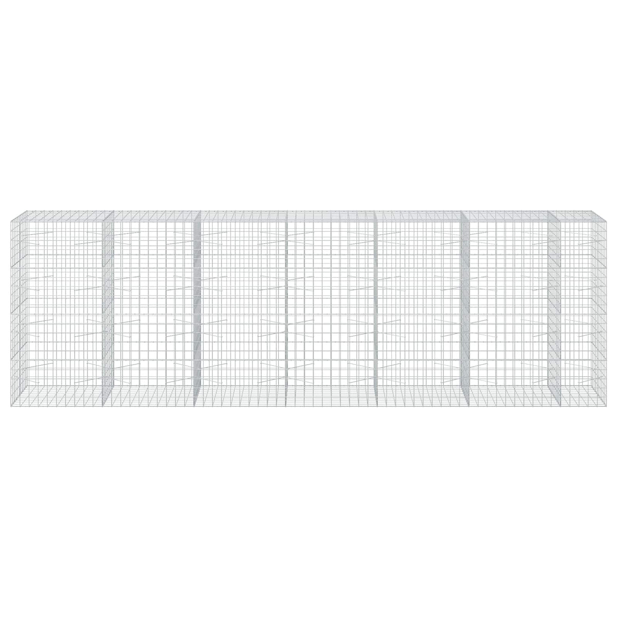 vidaXL Gabion z drutem 5 mm i siatką 10x10 cm 650x100x200 cm