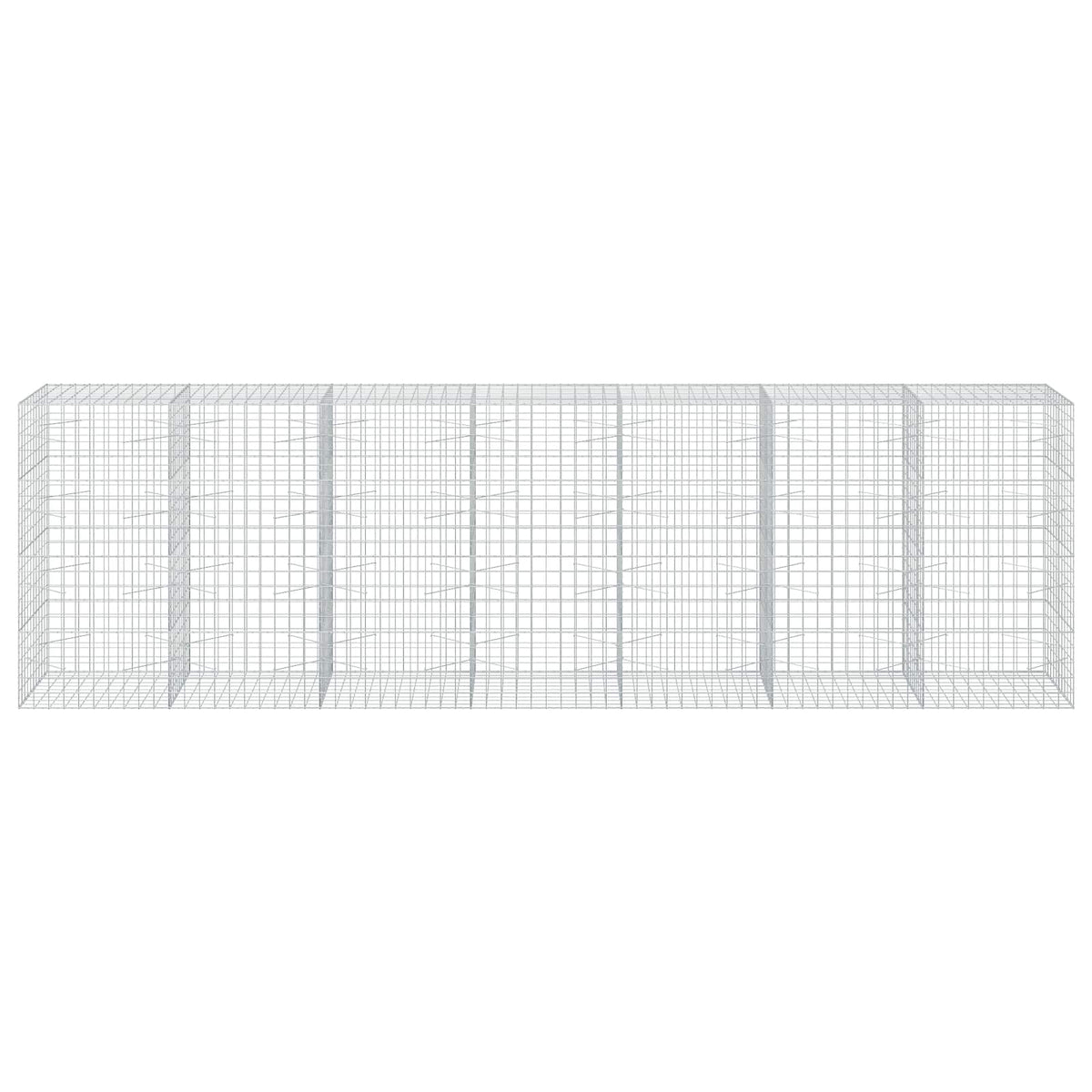 vidaXL Gabion z drutem 5 mm i siatką 10x10 cm 700x100x200 cm