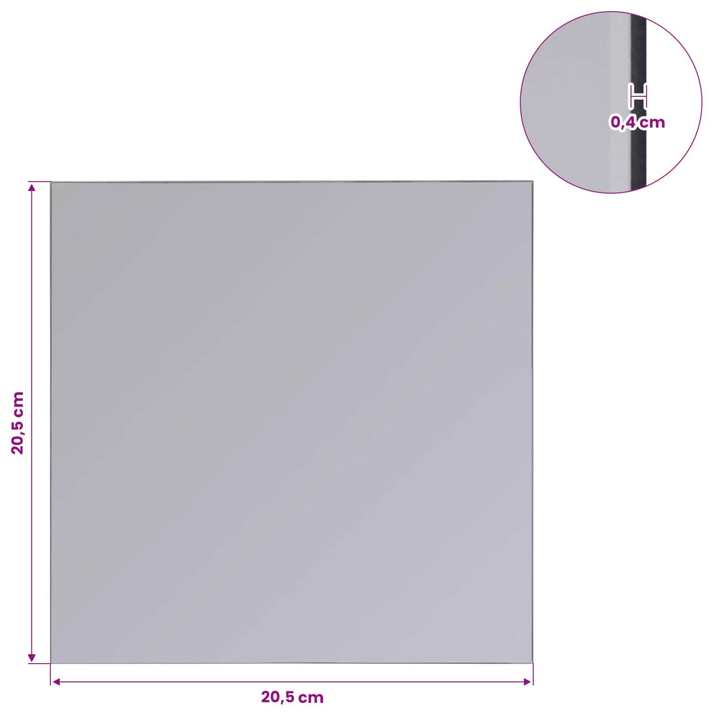 vidaXL Lustra 8 szt. srebrny 20,5 x 20,5 x 0,4 cm