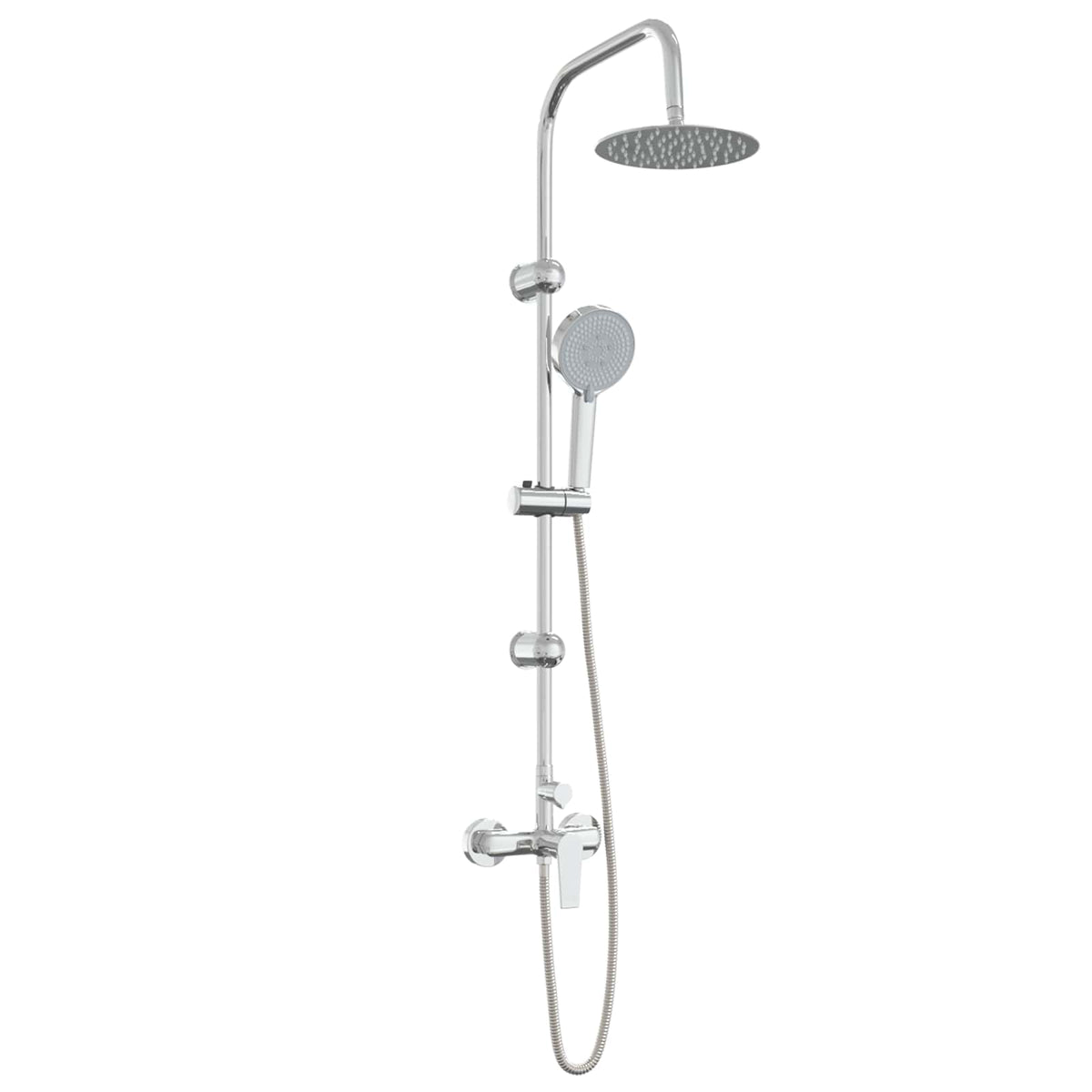 vidaXL System Prysznicowy chromowany Stal nierdzewna 21 x 48 x 112 cm