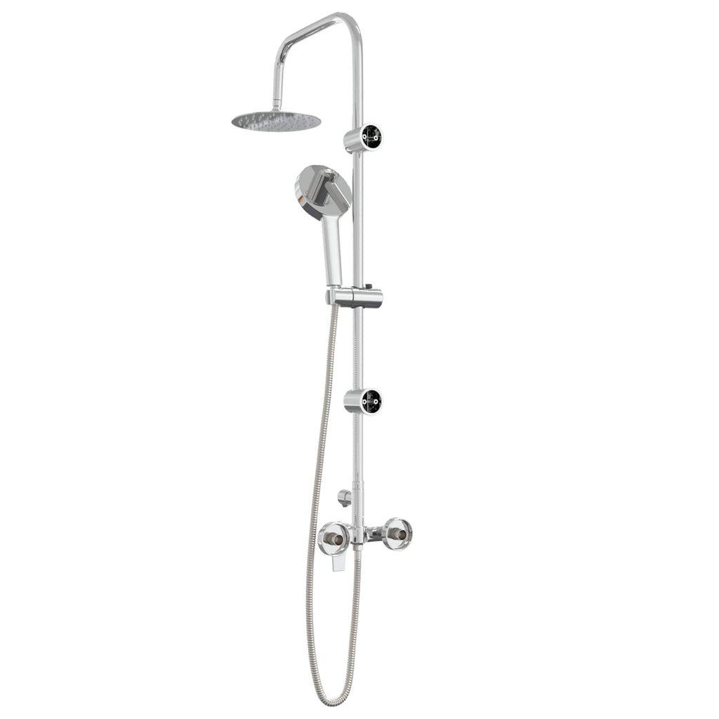 vidaXL System Prysznicowy chromowany Stal nierdzewna 21 x 48 x 112 cm