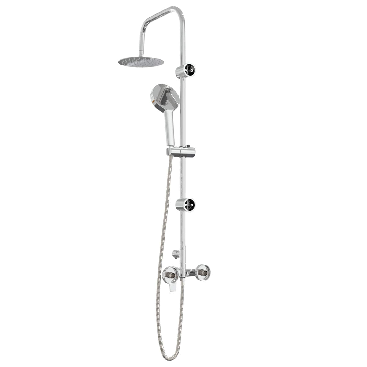 vidaXL System Prysznicowy chromowany Stal nierdzewna 21 x 48 x 112 cm