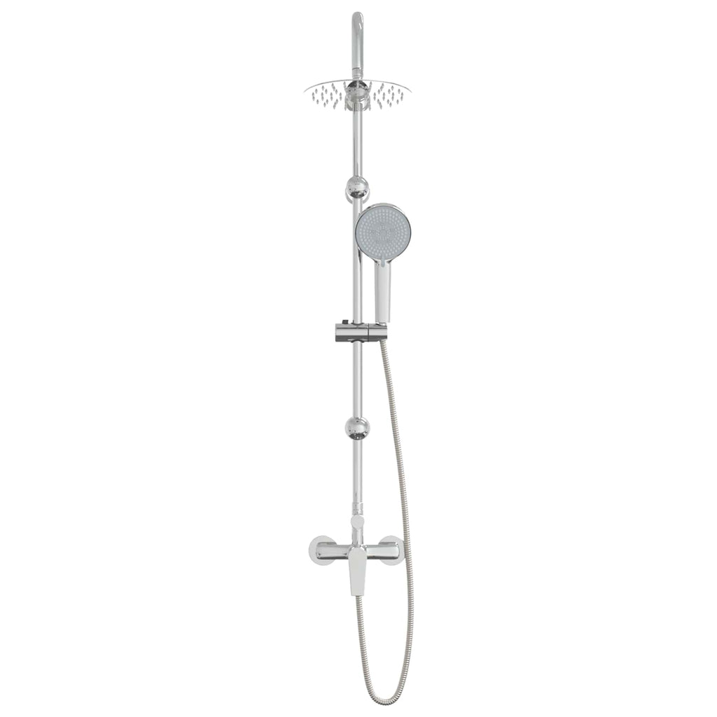 vidaXL System Prysznicowy chromowany Stal nierdzewna 21 x 48 x 112 cm