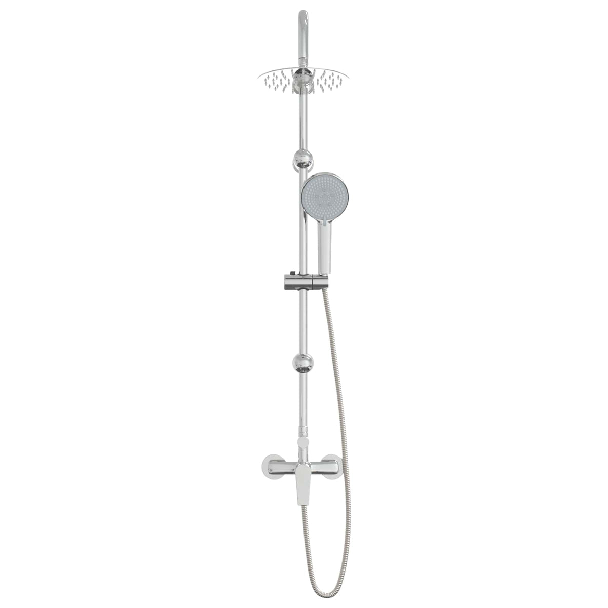 vidaXL System Prysznicowy chromowany Stal nierdzewna 21 x 48 x 112 cm