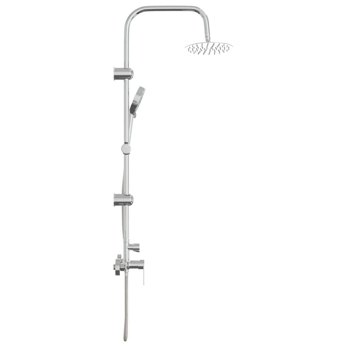 vidaXL System Prysznicowy chromowany Stal nierdzewna 21 x 48 x 112 cm