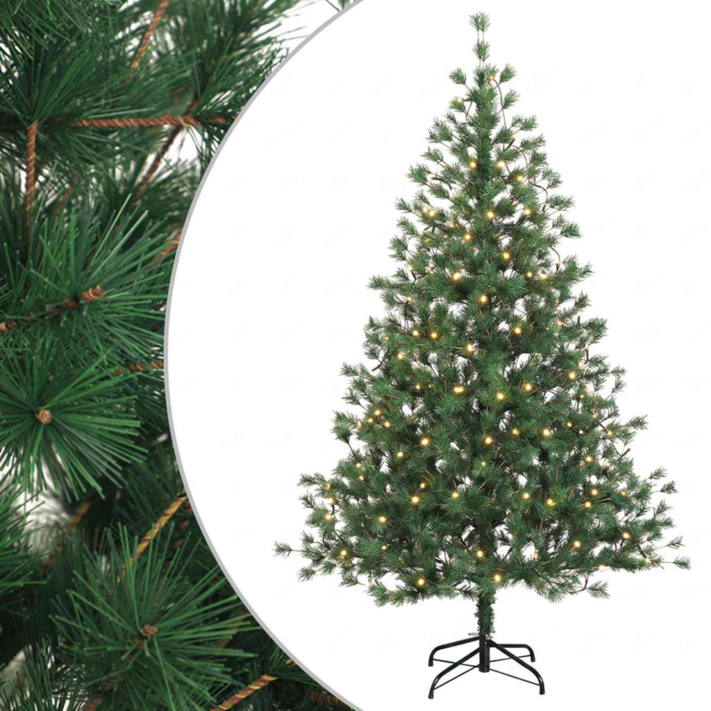 vidaXL Sztuczna choinka z zawiasami 150 cm 150 LED Ciepła biel