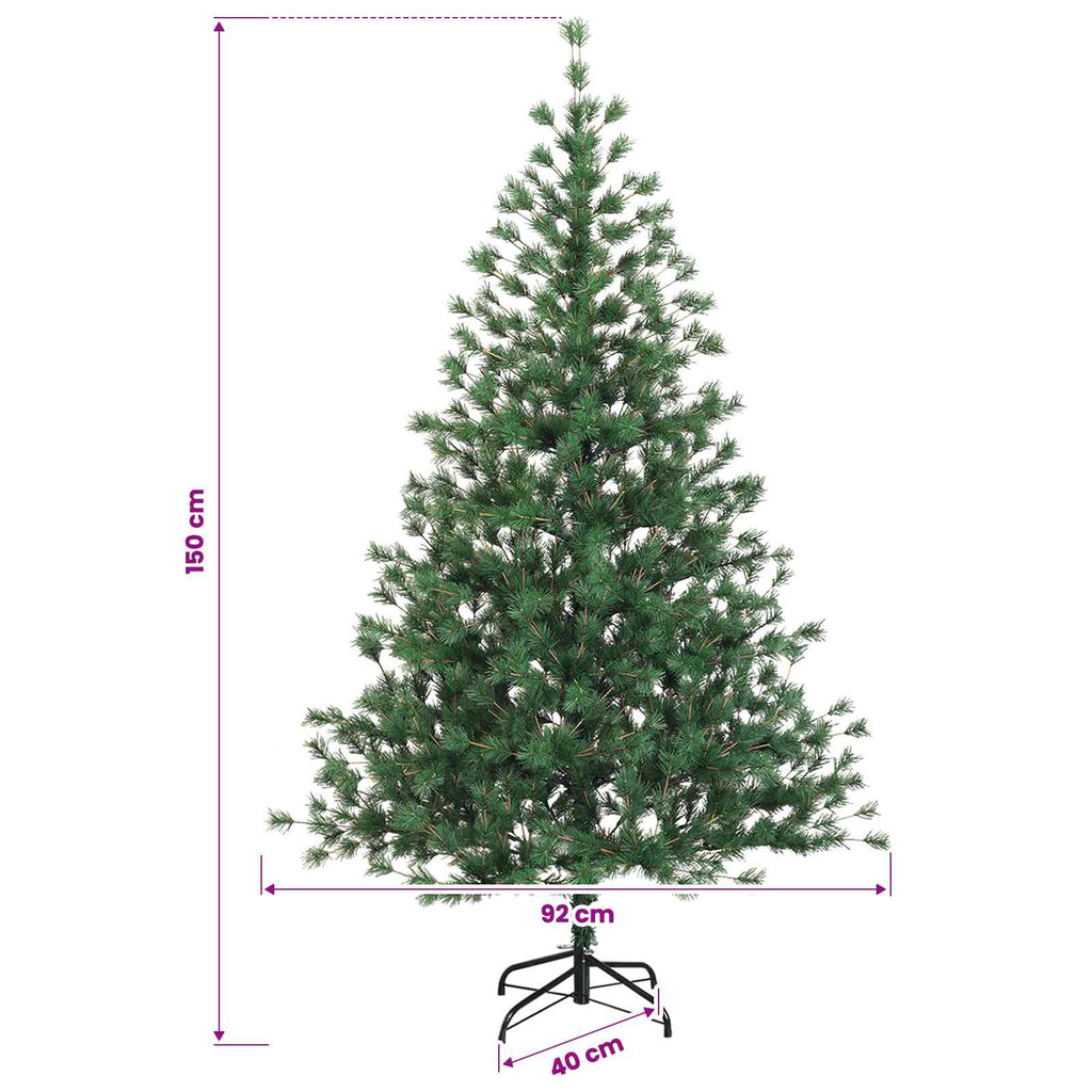 vidaXL Sztuczna choinka z zawiasami 150 cm 150 LED Ciepła biel