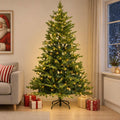 vidaXL Sztuczna choinka z zawiasami 240 cm 300 LED Ciepła biel