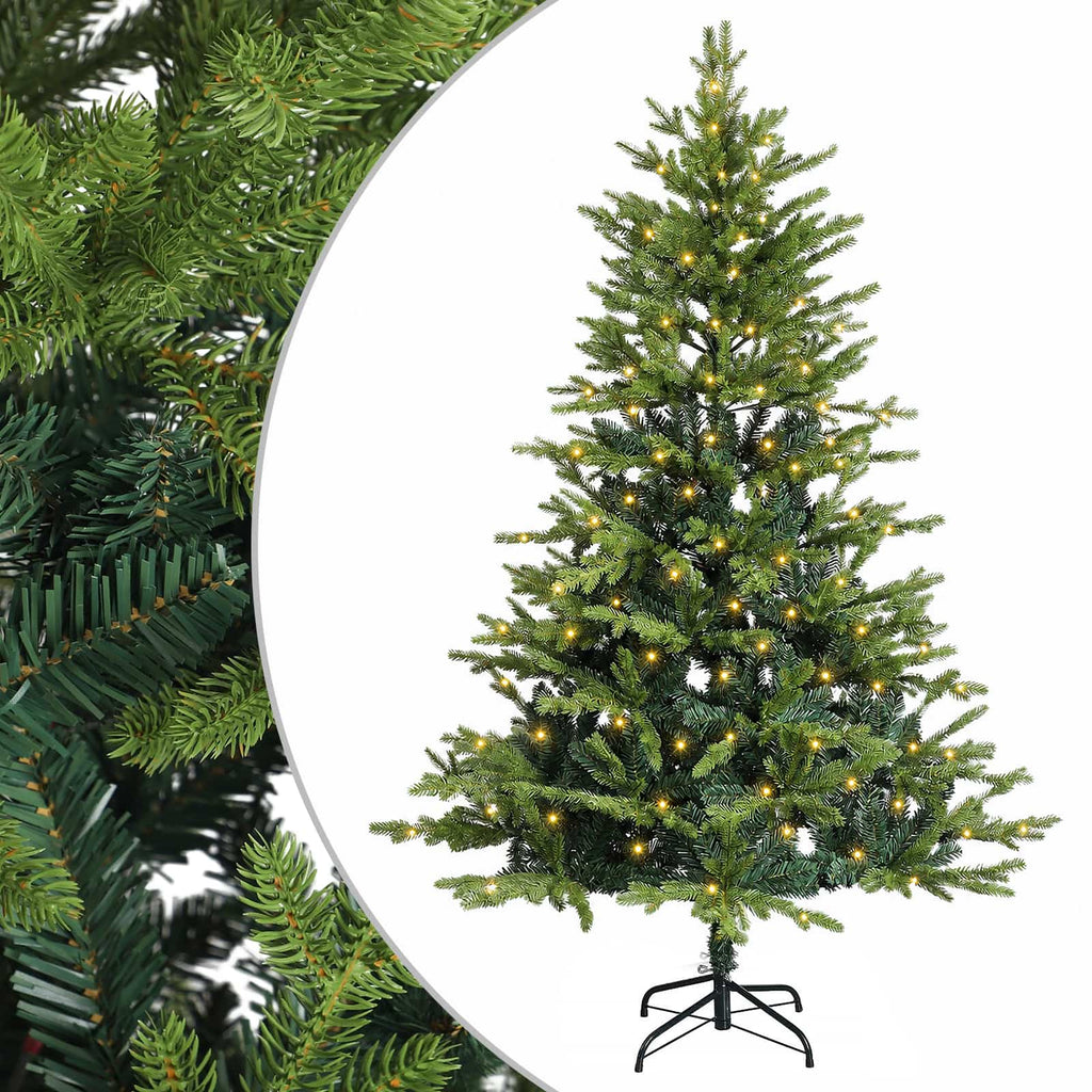 vidaXL Sztuczna choinka z zawiasami 150 cm 150 LED Ciepła biel