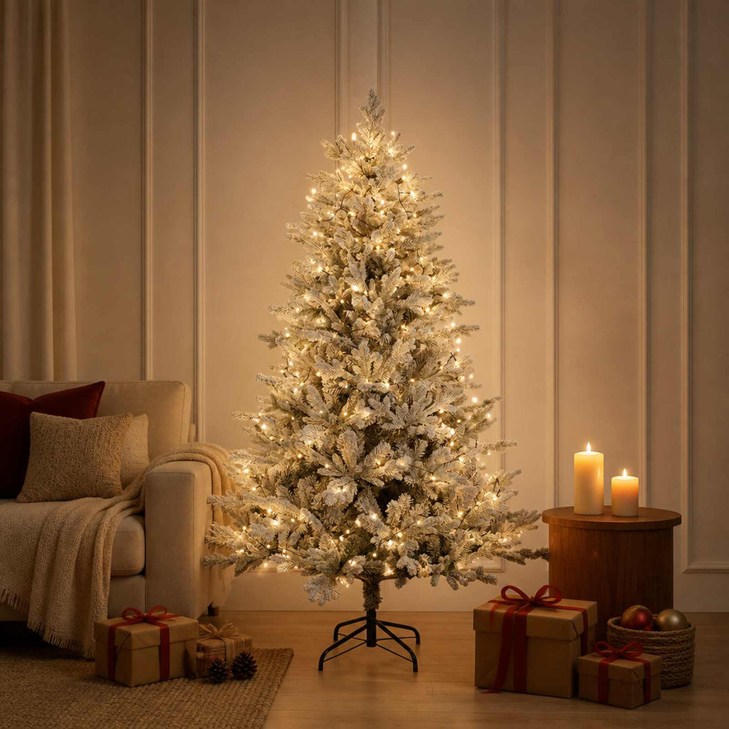 vidaXL Sztuczna choinka z zawiasami 120 cm 150 LED Ciepła biel