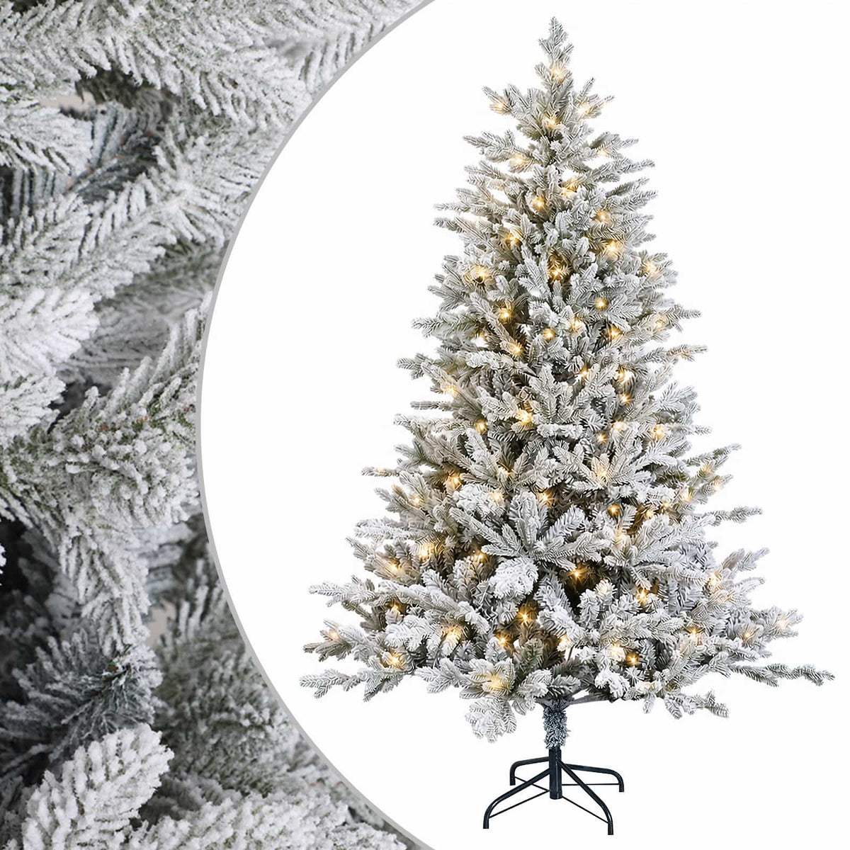 vidaXL Sztuczna choinka z zawiasami 120 cm 150 LED Ciepła biel