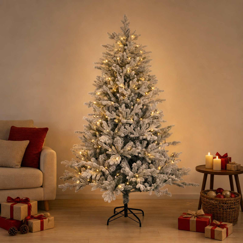 vidaXL Sztuczna choinka z zawiasami 150 cm 150 LED Ciepła biel