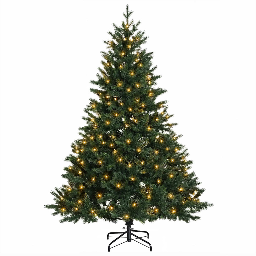 vidaXL Sztuczna choinka z zawiasami 120 cm 150 LED Ciepła biel