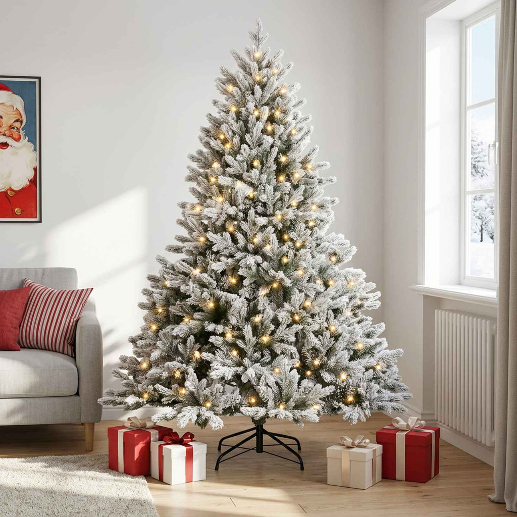 vidaXL Sztuczna choinka z zawiasami 150 cm 150 LED Ciepła biel