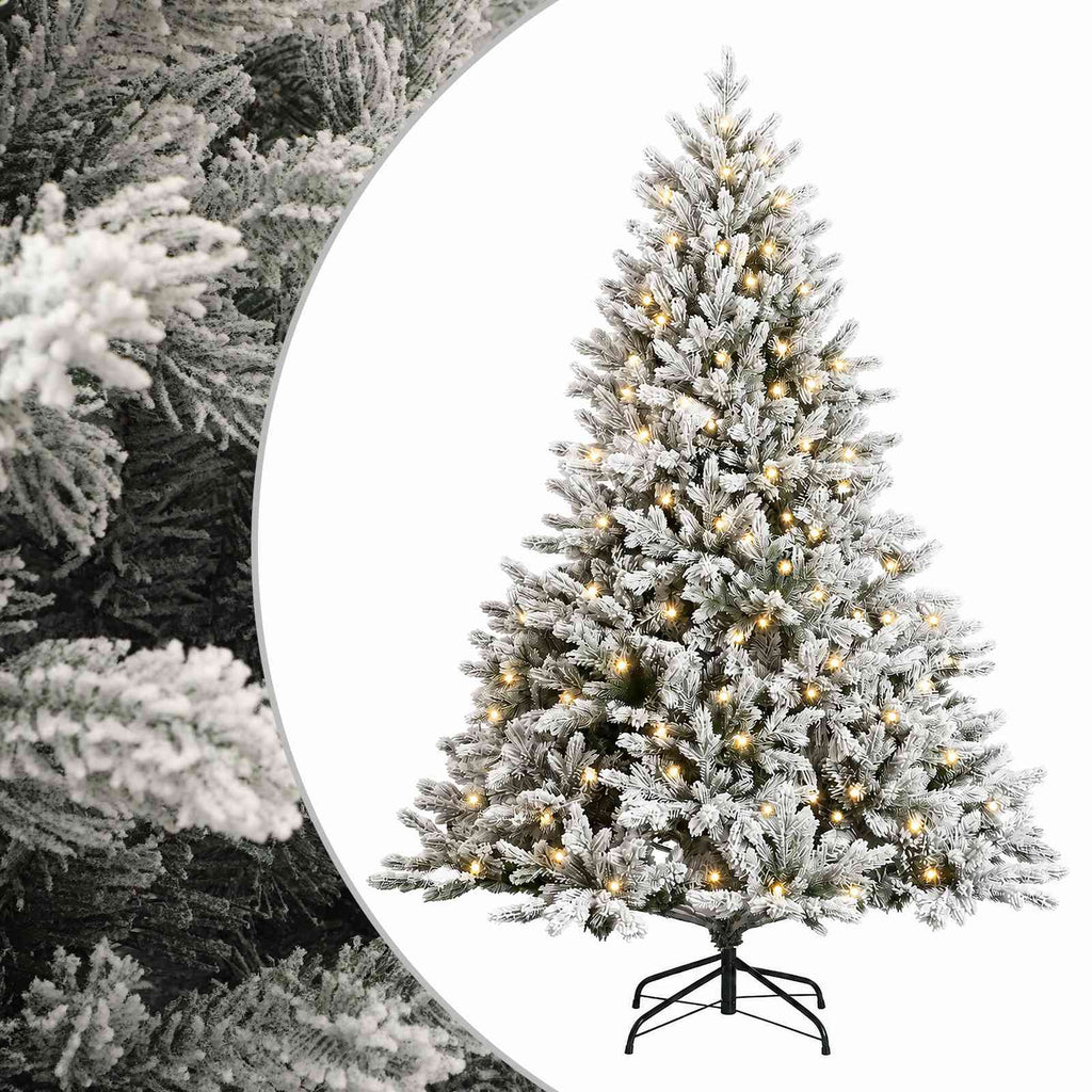 vidaXL Sztuczna choinka z zawiasami 120 cm 150 LED Ciepła biel