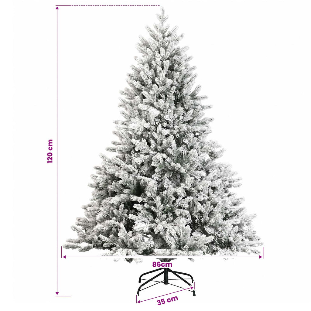 vidaXL Sztuczna choinka z zawiasami 120 cm 150 LED Ciepła biel