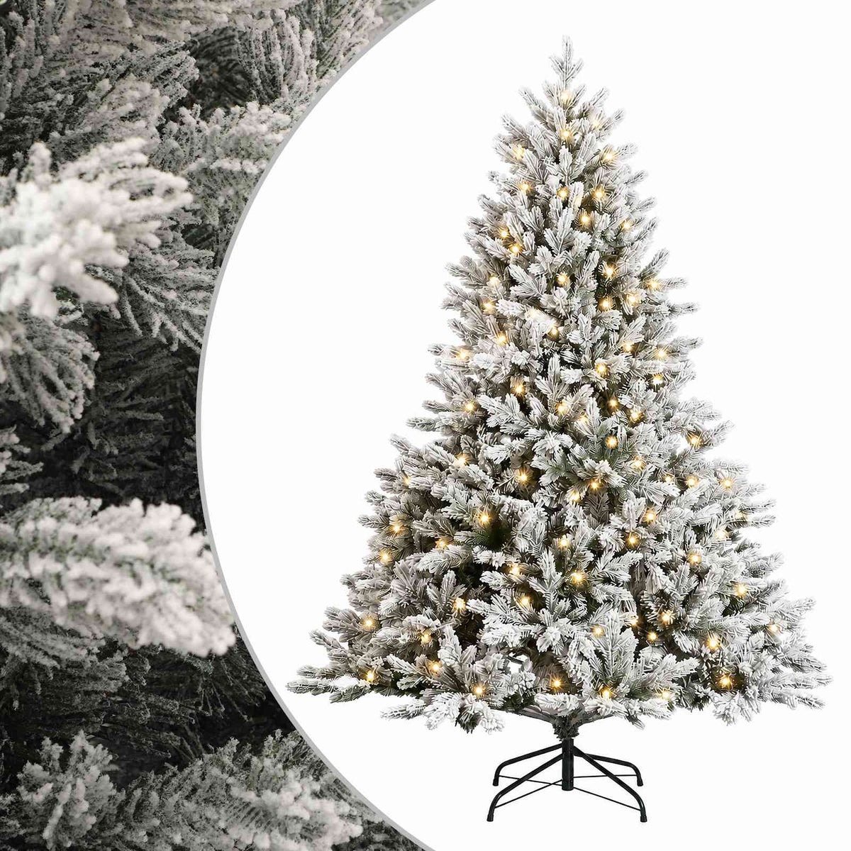 vidaXL Sztuczna choinka z zawiasami 150 cm 150 LED Ciepła biel