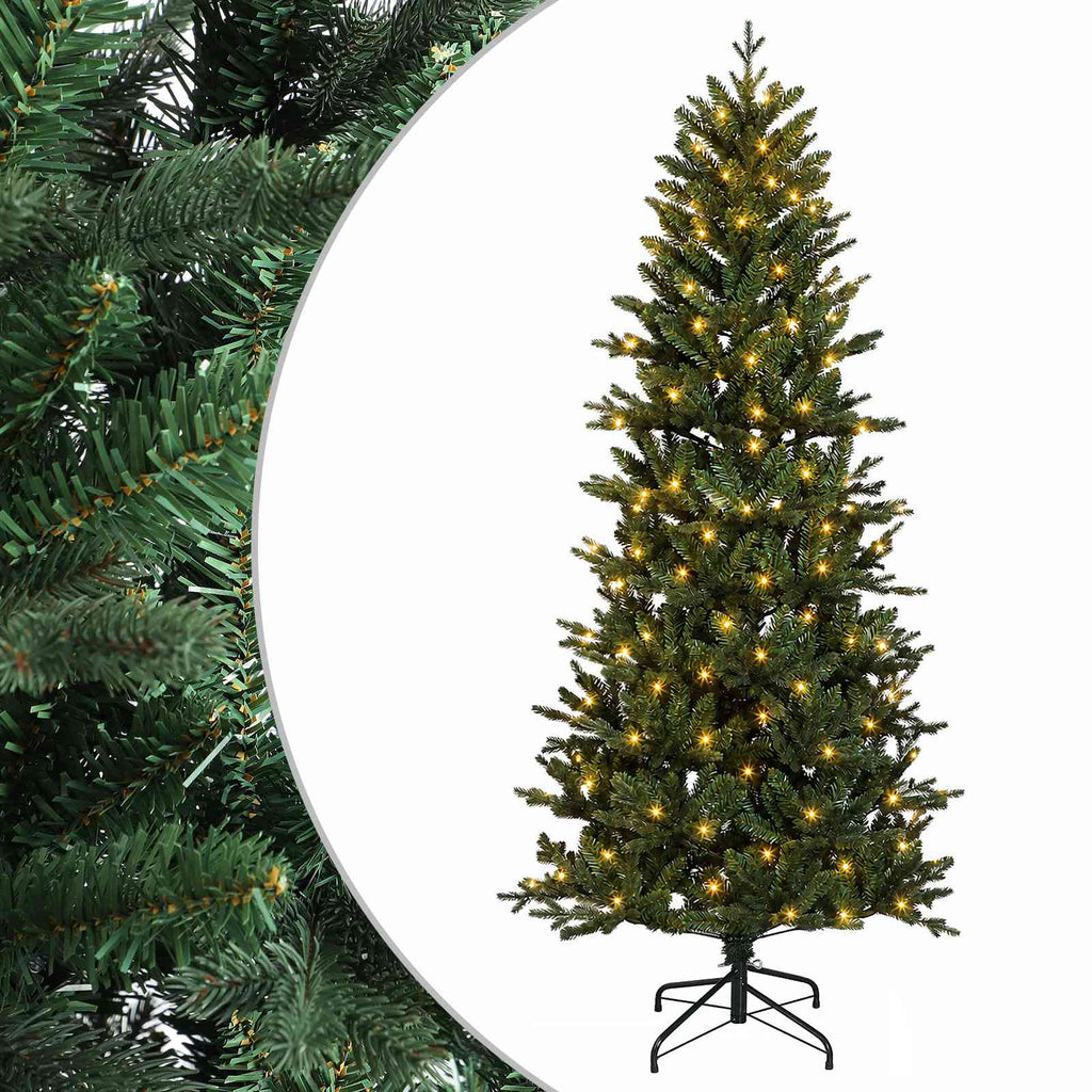 vidaXL Sztuczna choinka z zawiasami 120 cm 150 LED Ciepła biel