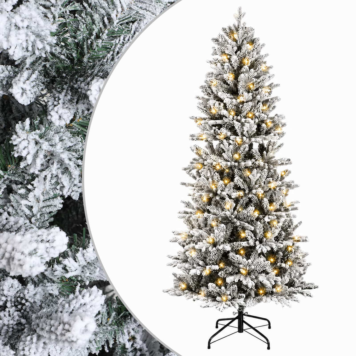 vidaXL Sztuczna choinka z zawiasami 120 cm 150 LED Ciepła biel