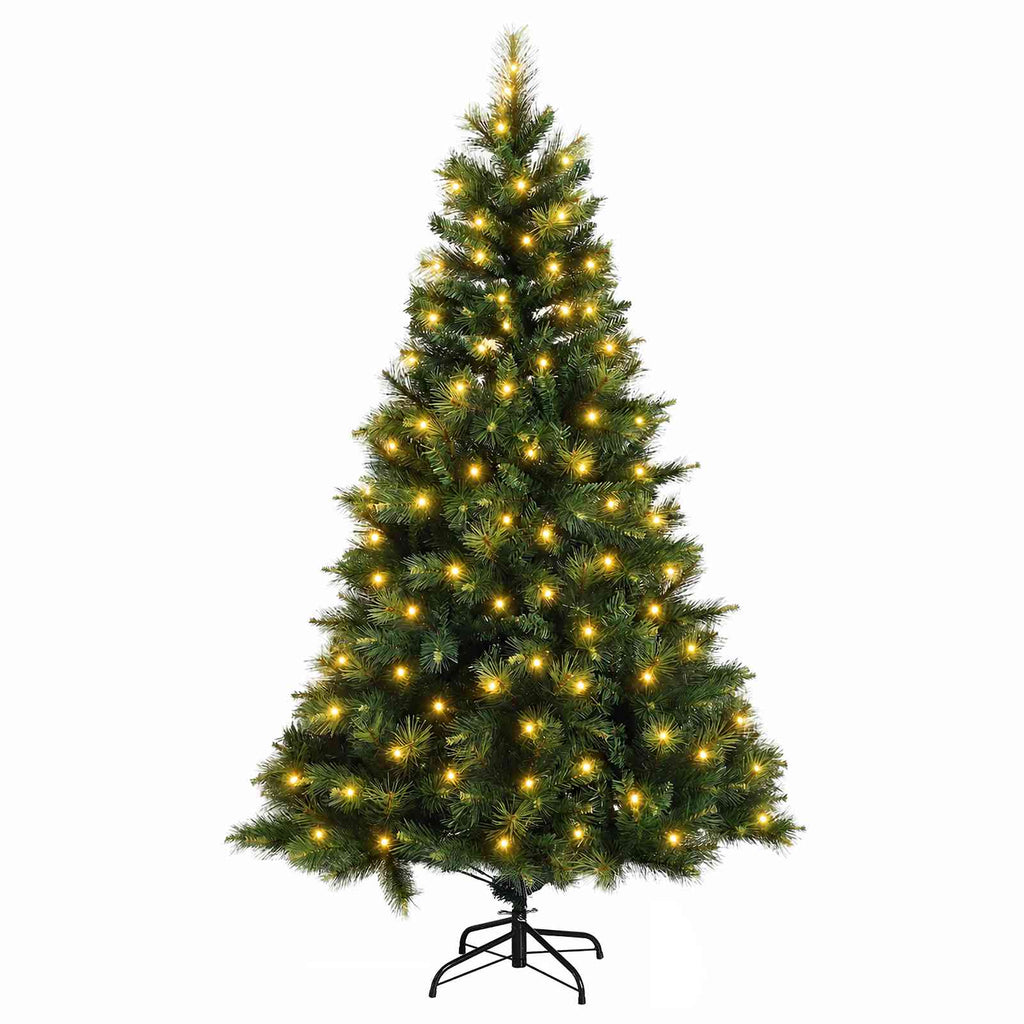 vidaXL Sztuczna choinka z zawiasami 120 cm 150 LED Ciepła biel
