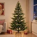 vidaXL Sztuczna choinka z zawiasami 180 cm 300 LED Ciepła biel