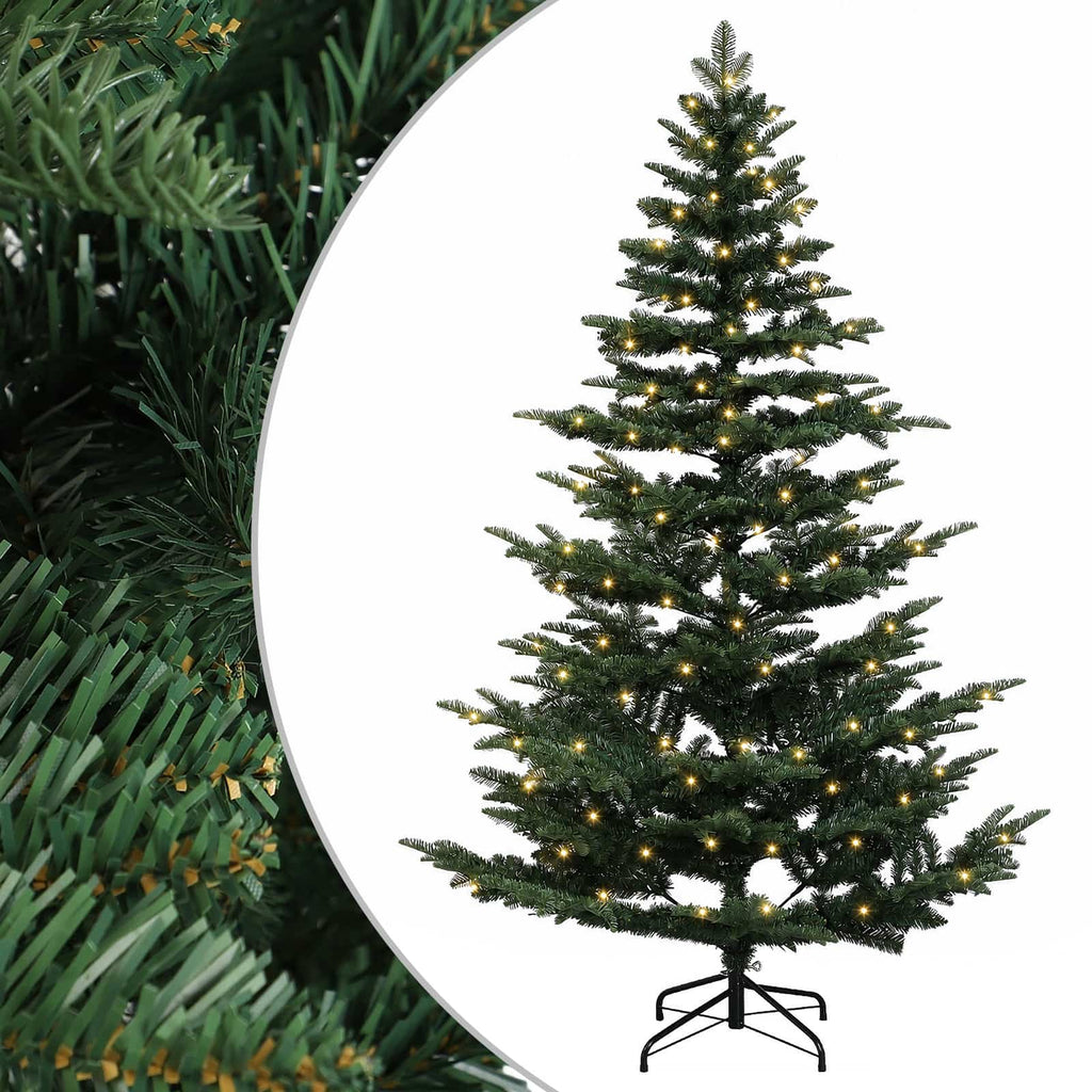 vidaXL Sztuczna choinka z zawiasami 150 cm 150 LED Ciepła biel