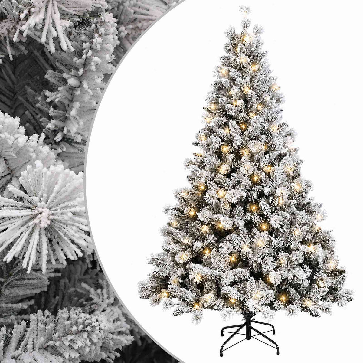 vidaXL Sztuczna choinka z zawiasami 120 cm 150 LED Ciepła biel