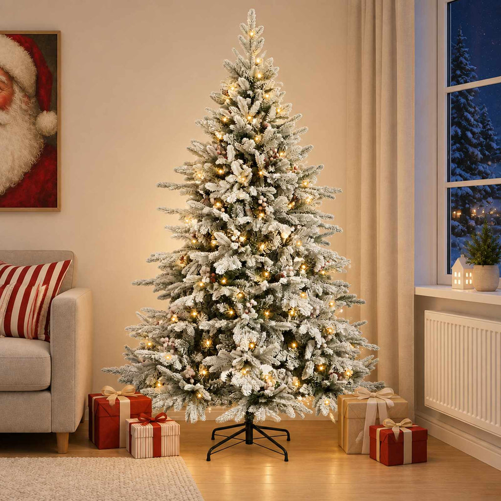 vidaXL Sztuczna choinka z zawiasami 150 cm 150 LED Ciepła biel