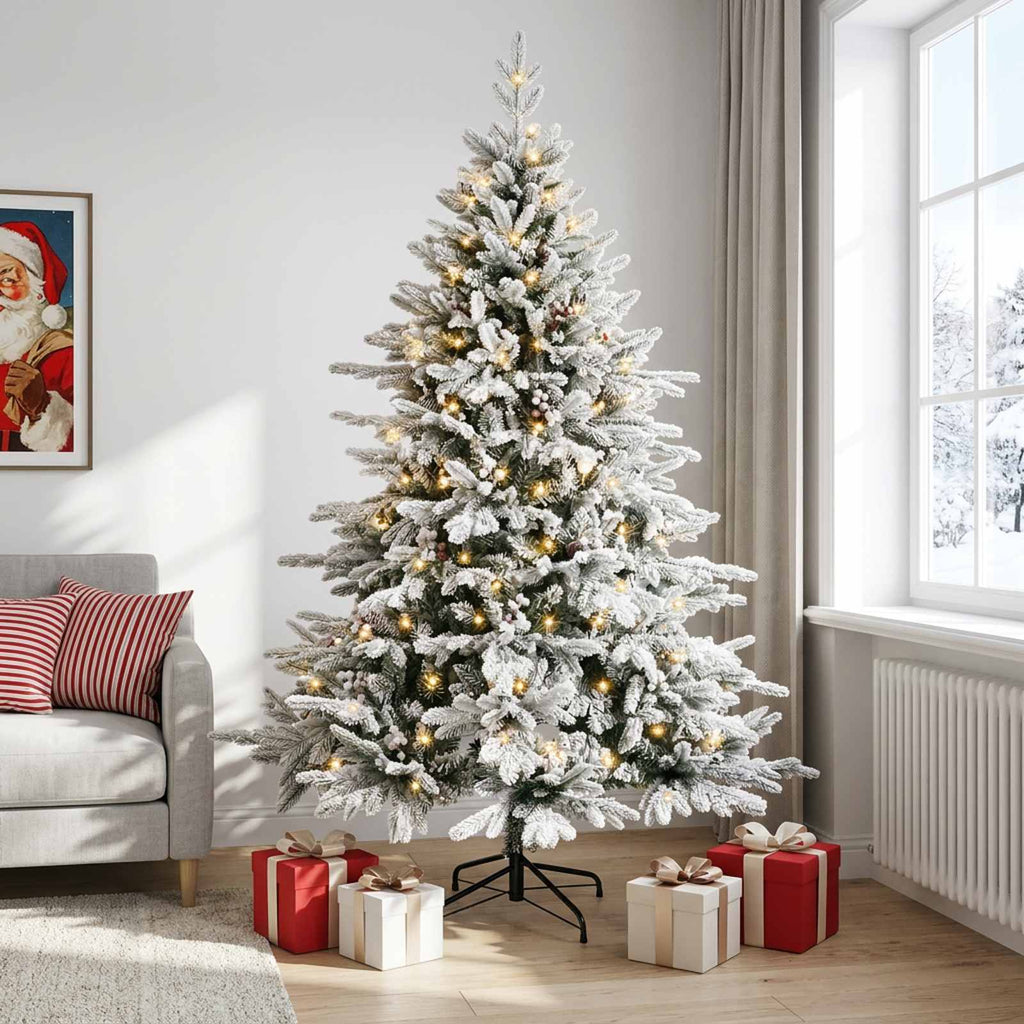 vidaXL Sztuczna choinka z zawiasami 150 cm 150 LED Ciepła biel