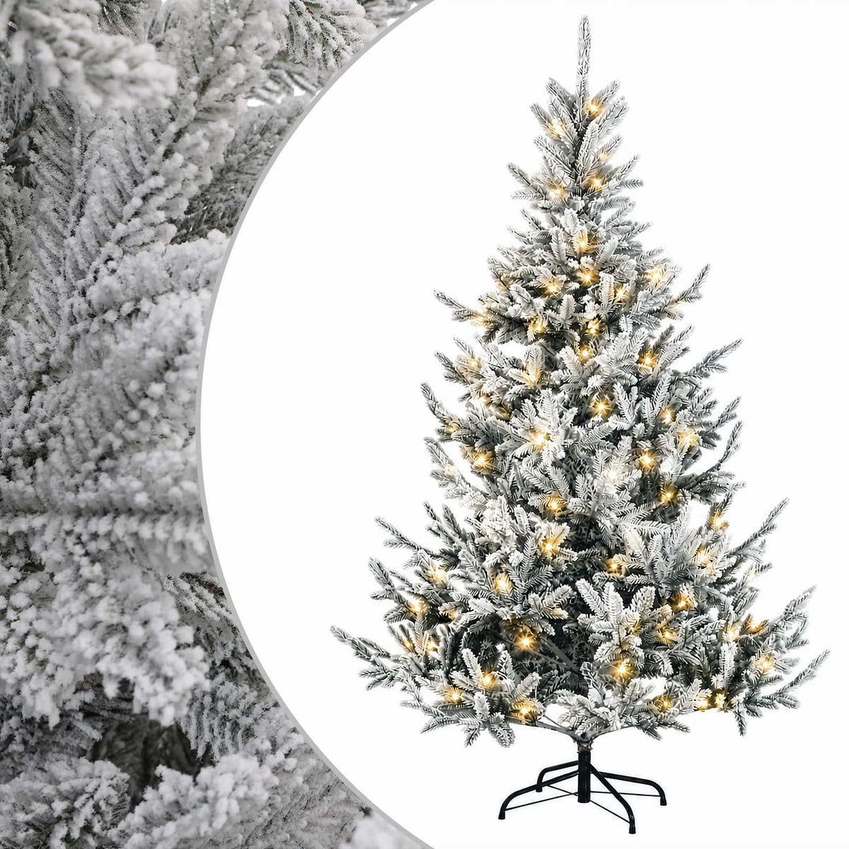 vidaXL Sztuczna choinka z zawiasami 150 cm 150 LED Ciepła biel