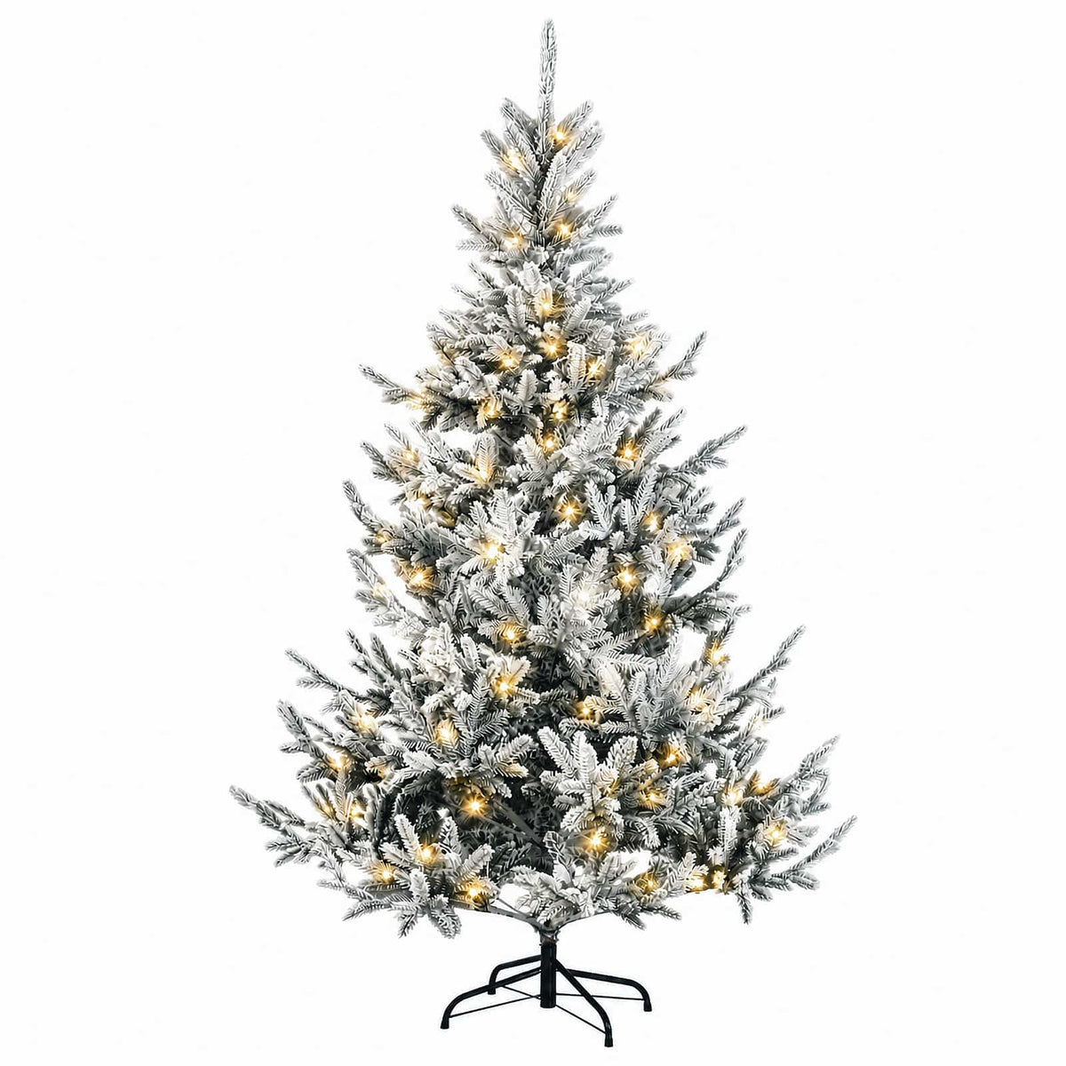 vidaXL Sztuczna choinka z zawiasami 150 cm 150 LED Ciepła biel