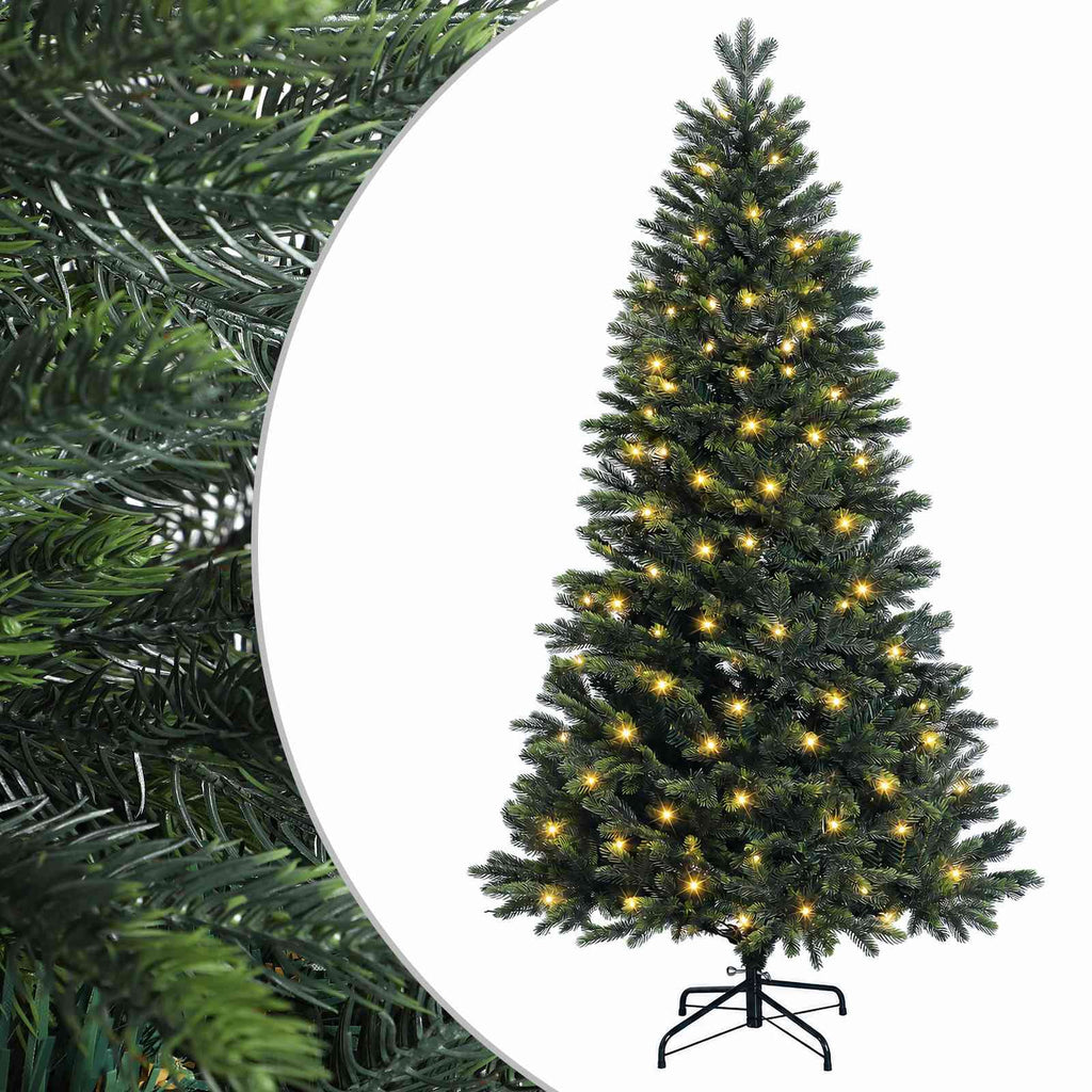 vidaXL Sztuczna choinka z zawiasami 120 cm 150 LED Ciepła biel