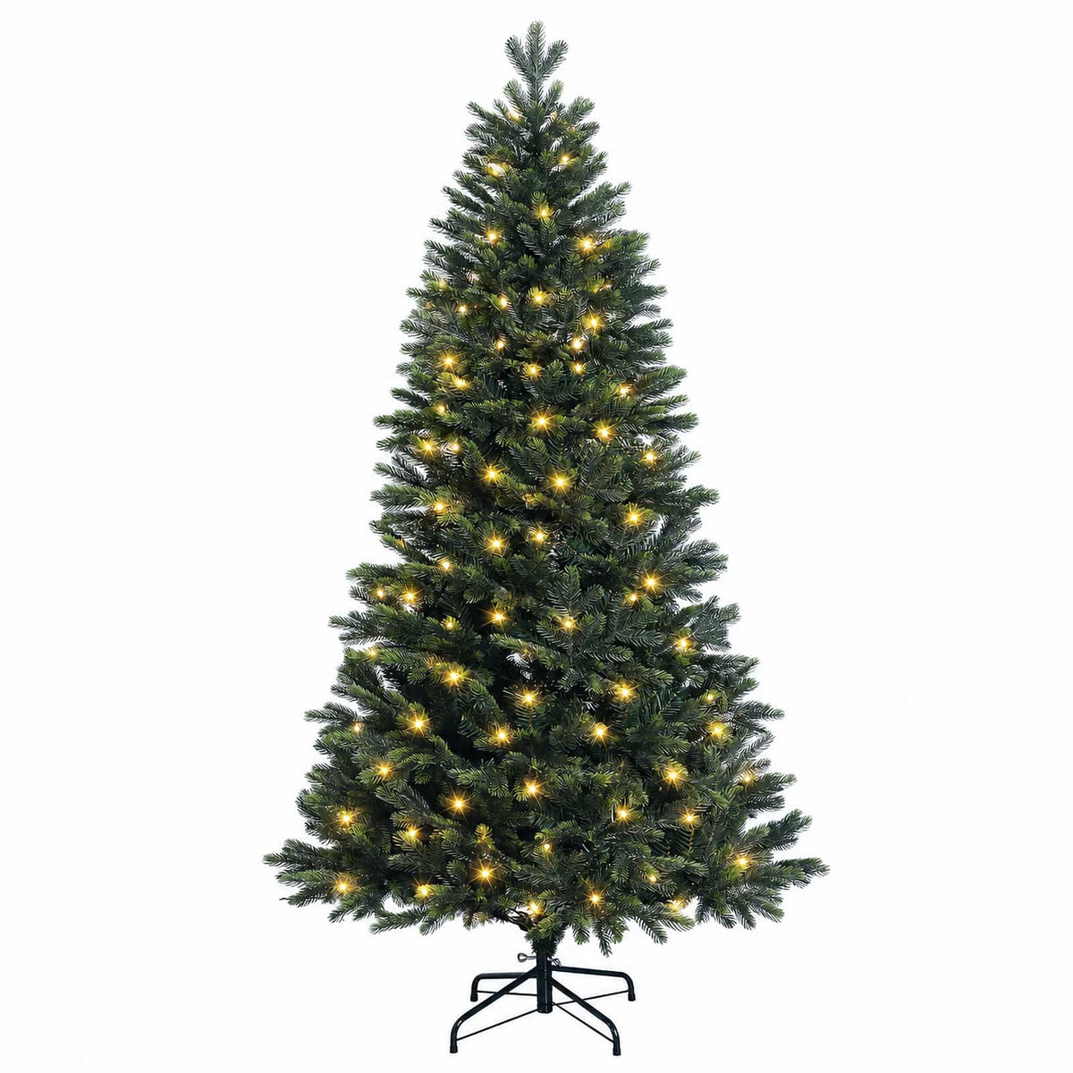 vidaXL Sztuczna choinka z zawiasami 120 cm 150 LED Ciepła biel