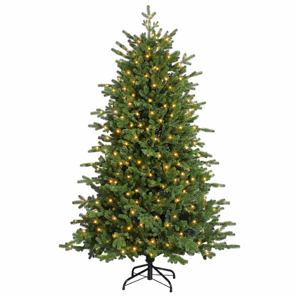 vidaXL Sztuczna choinka z zawiasami 120 cm 150 LED Ciepła biel