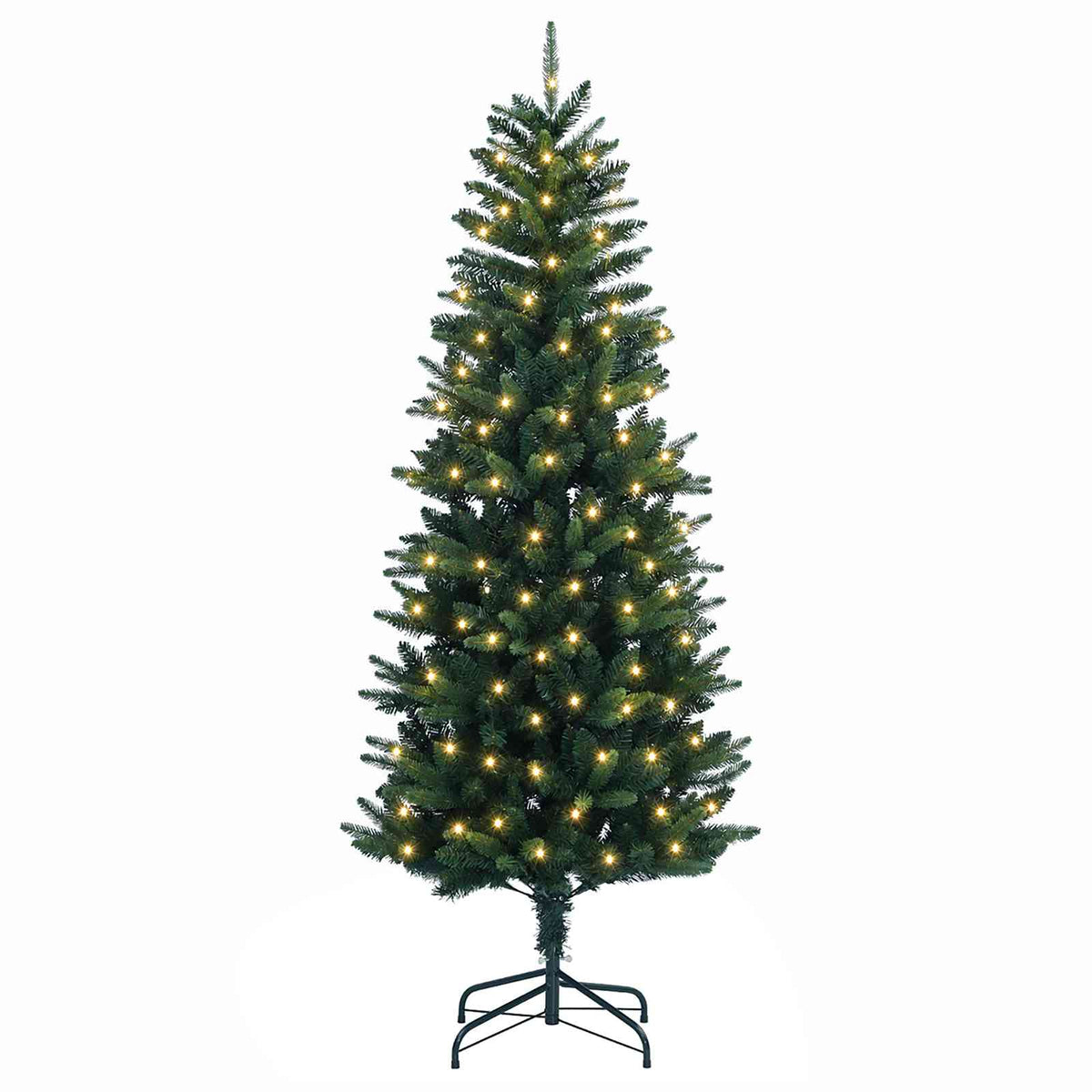 vidaXL Sztuczna choinka z zawiasami 120 cm 150 LED Ciepła biel