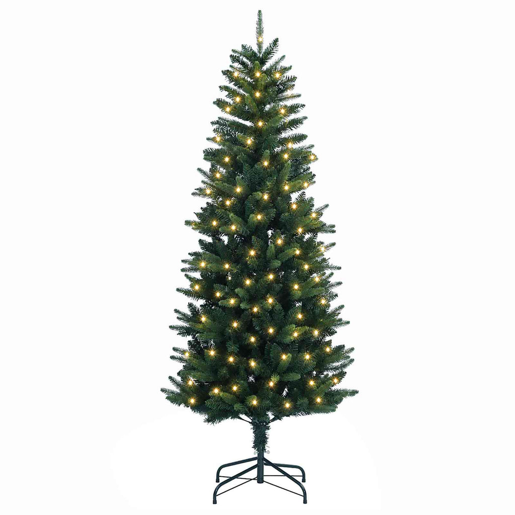 vidaXL Sztuczna choinka z zawiasami 150 cm 150 LED Ciepła biel