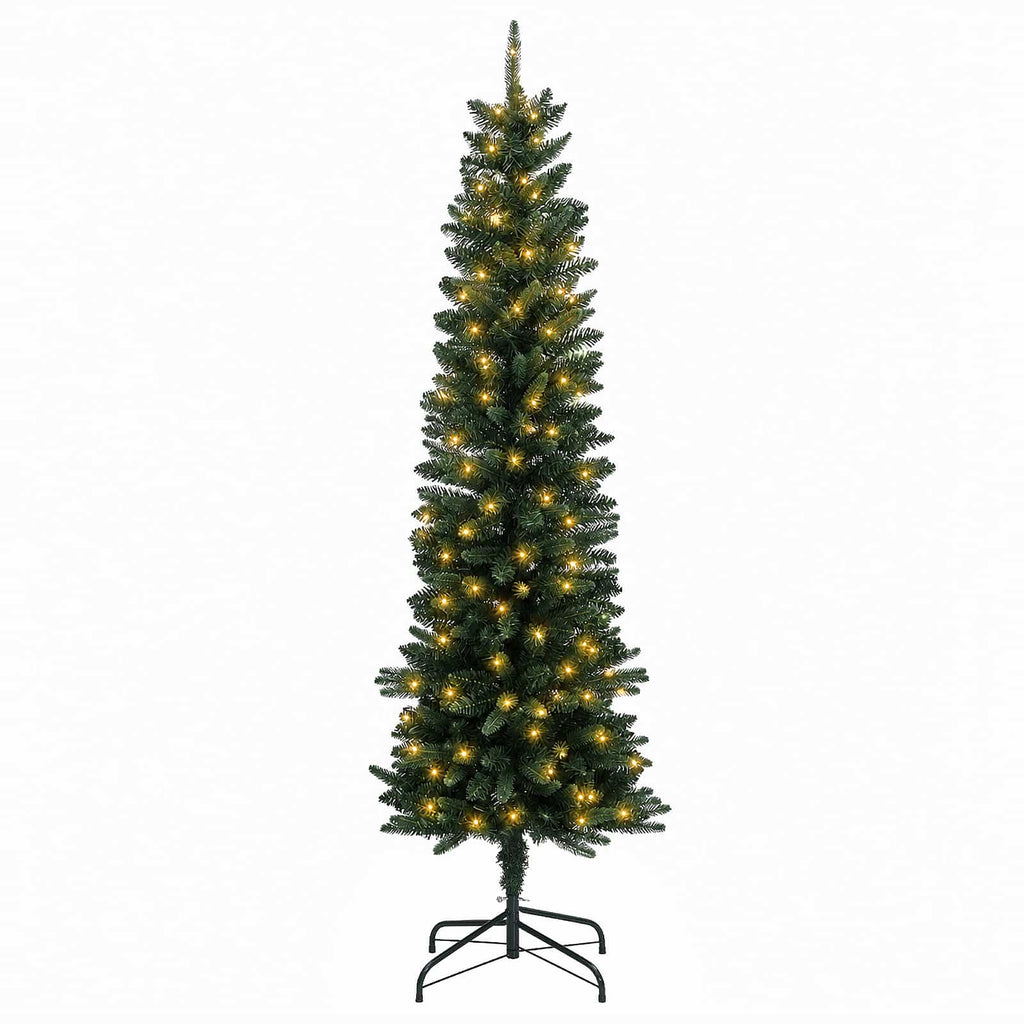 vidaXL Sztuczne smukłe drzewo bożonarodzeniowe 150 cm 150 LED