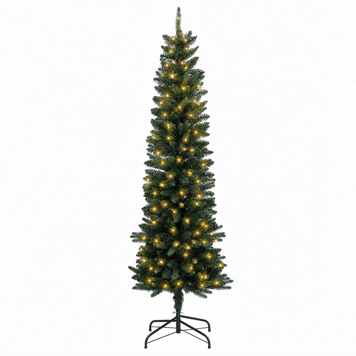 vidaXL Sztuczne smukłe drzewo bożonarodzeniowe 150 cm 150 LED